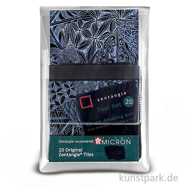 Artikelbild 3 des Artikels “Sakura ZENTANGLE Papier, 20 schwarze Kacheln, 89 mm “