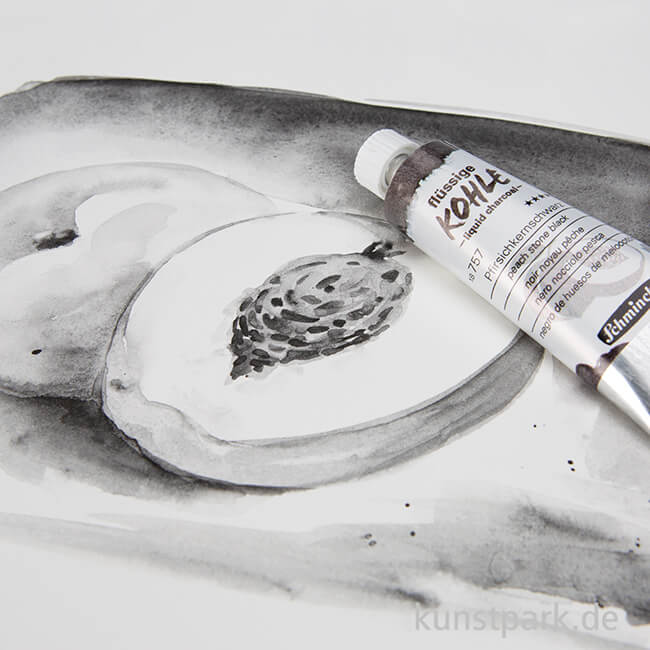 Artikelbild 3 des Artikels “Schmincke Flüssige Kohle Pfirsichkernschwarz 15 ml “