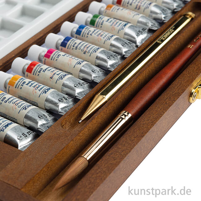 Artikelbild 3 des Artikels “Schmincke HORADAM Aquarellkasten, Retro II, Holz, 12 x 5 ml + Zubehör “