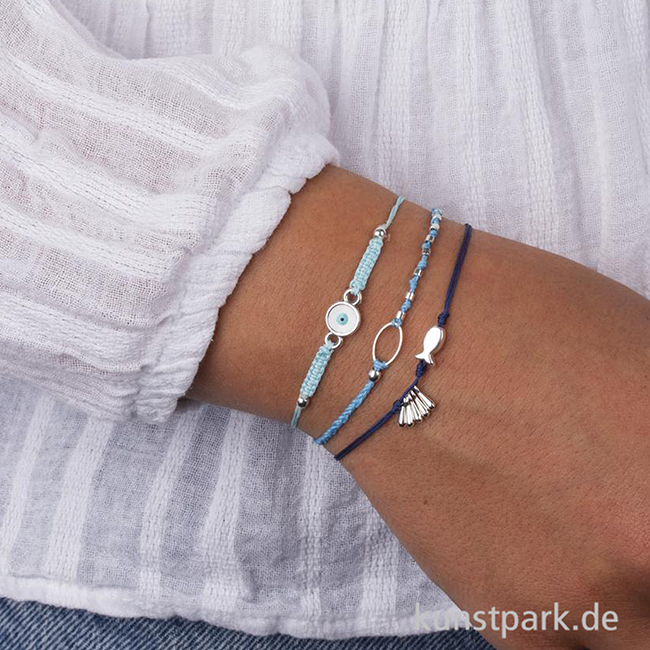 Artikelbild 3 des Artikels “Schmuckkordeln, 0,5 mm, Blaugrau, 4 Farben, je 5 Meter “