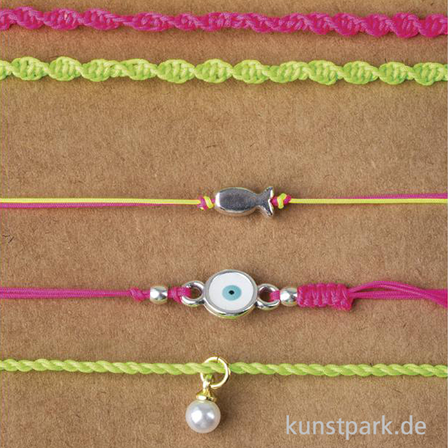 Artikelbild 3 des Artikels “Schmuckkordeln, 0,5 mm, Regenbogen, 4 Farben, je 5 Meter “