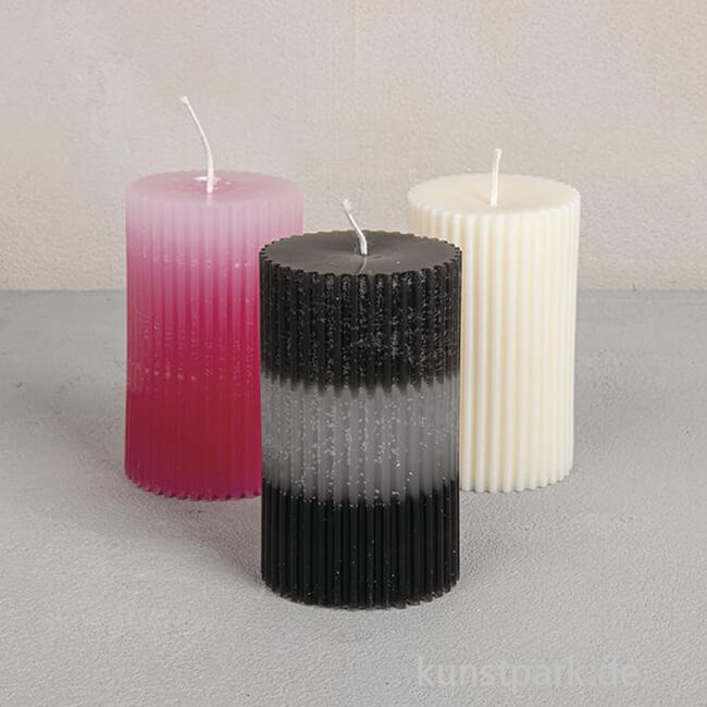 Artikelbild 3 des Artikels “Silikon Gießform - Kerze geriffelt, Durchmesser 5 cm, Höhe 8,7 cm “