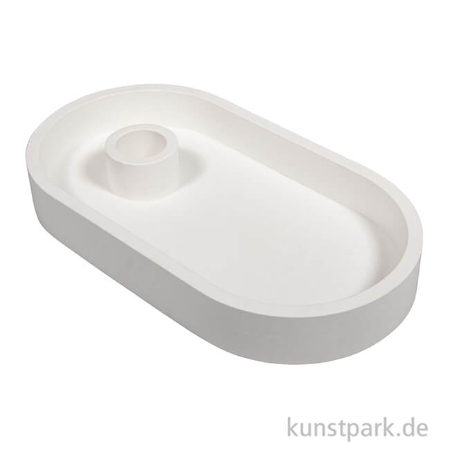 Artikelbild 3 des Artikels “Silikon Gießform - Kerzenständer Oval, 18,5 x 10,3 x 2,5 cm “