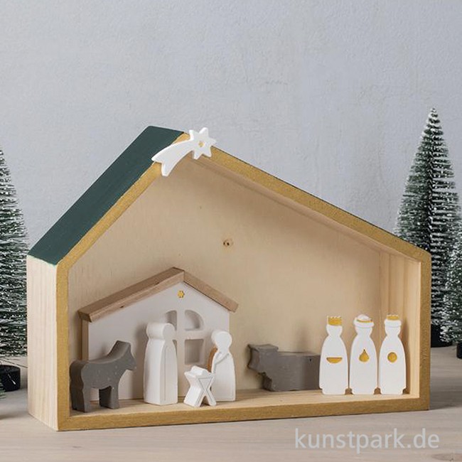Artikelbild 3 des Artikels “Silikon Gießform - Mini Krippe, 12 Motive, 14,5 x 26 x 1 cm “