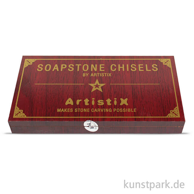 Artikelbild 3 des Artikels “Specksteinmeißel Set BASIC Nr. 2 im Holzkästchen “