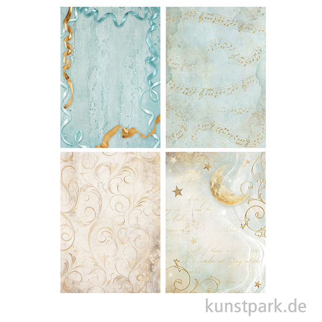 Artikelbild 3 des Artikels “Stamperia Reispapier Selection - Masquerade Backgrounds, A6 “