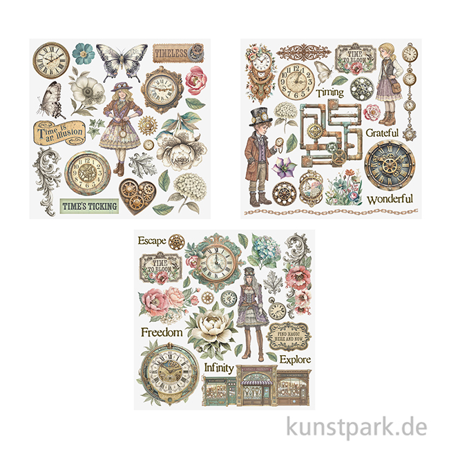 Artikelbild 3 des Artikels “Stamperia Rub On Transferfolien - Gardens of Time, 6 Blatt “