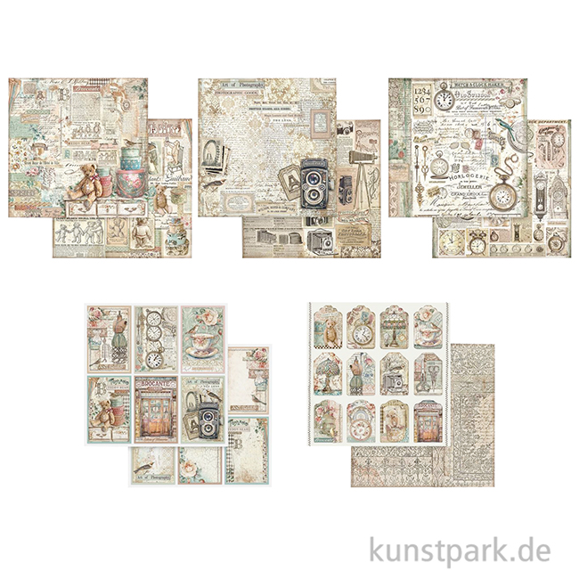 Artikelbild 3 des Artikels “Stamperia Scrapbooking Pad - Brocante Antiques, 30,5 x 30,5 cm “