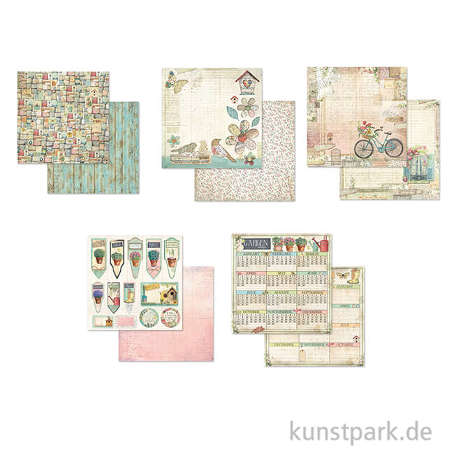 Artikelbild 3 des Artikels “Stamperia Scrapbooking Pad - Garden, 30,5 x 30,5 cm, 10 Blatt “