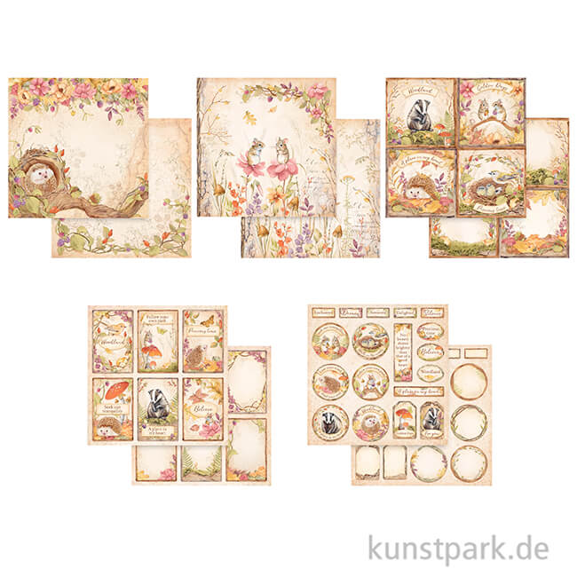 Artikelbild 3 des Artikels “Stamperia Scrapbooking Pad - Woodland, 30,5 x 30,5 cm “