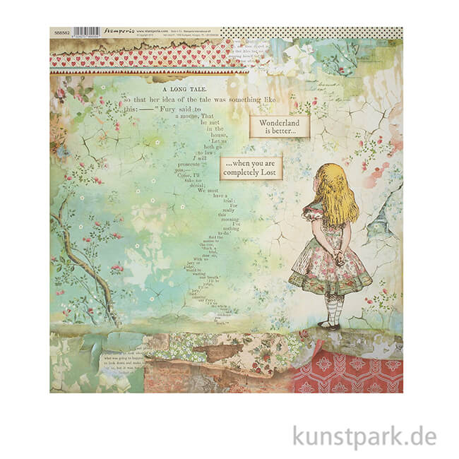 Artikelbild 3 des Artikels “Stamperia Scrappapier - Alice, 30,5 x 30,5 cm, 190g “