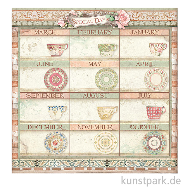 Artikelbild 3 des Artikels “Stamperia Scrappapier - Casa Granada Calendar 30,5 x 30,5 cm “