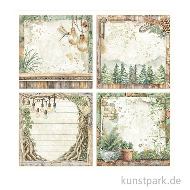 Artikelbild 3 des Artikels “Stamperia Scrappapier - Herbarium Silvae 4 Cards, 30,5 x 30,5 cm “