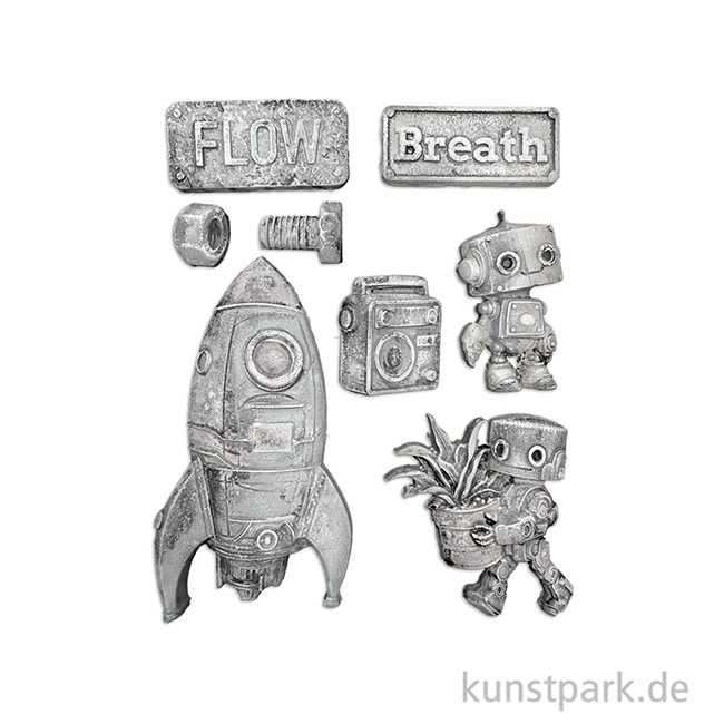 Artikelbild 3 des Artikels “Stamperia Soft Mould (Gießform) - A New Beginning Spaceship Robot, A5 “