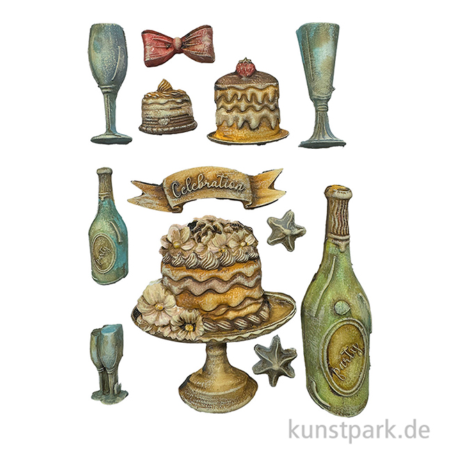 Artikelbild 3 des Artikels “Stamperia Soft Mould (Gießform) - Masquerade Flut and Cakes, A5 “