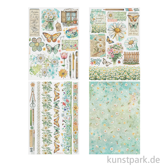 Artikelbild 3 des Artikels “Stamperia Washi Pad - Daisy Art, 8 Blatt, A5 “