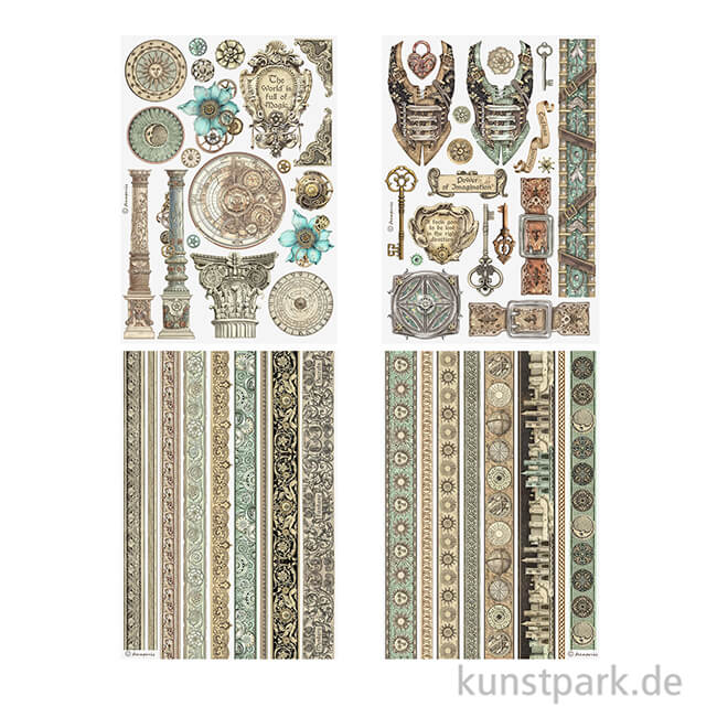 Artikelbild 3 des Artikels “Stamperia Washi Pad - Sir Vagabond in Fantasy World, 8 Blatt, A5 “