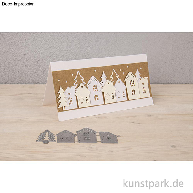 Artikelbild 3 des Artikels “Stanzschablonen Set - Winterhäuser, 4 Stück “