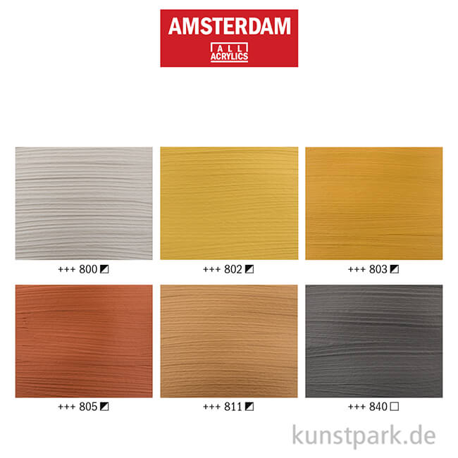 Artikelbild 3 des Artikels “Talens AMSTERDAM Acrylfarben Set mit 6 x 20 ml - Metallicfarben “
