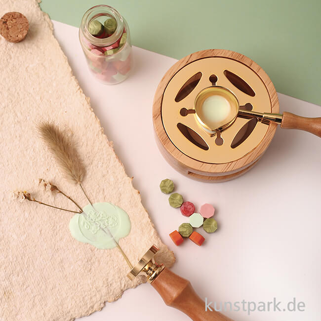Artikelbild 3 des Artikels “Wachssiegel Set mit Siegel + Siegelwachs - Blume “