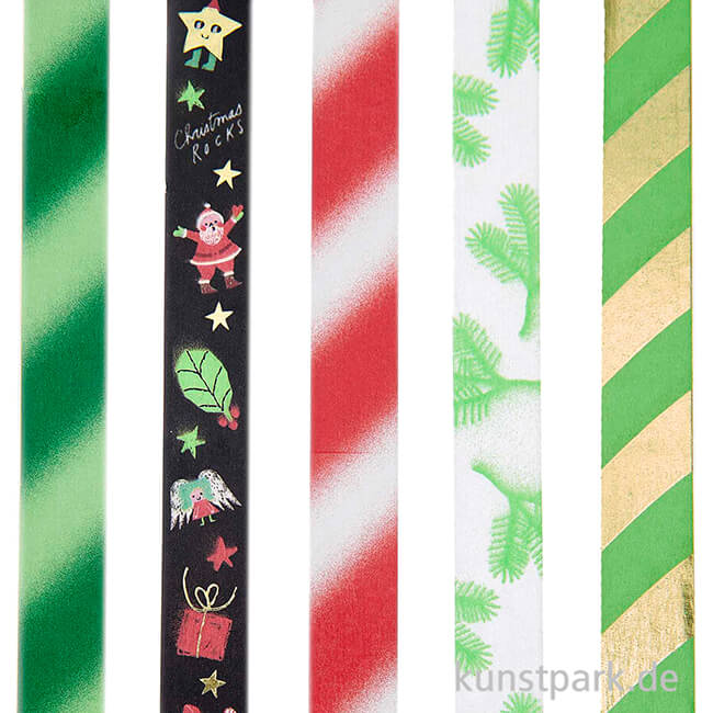 Artikelbild 3 des Artikels “Washi Tape Set - Christmas Rocks, Airbrush, 5 Stück, je 10 m “