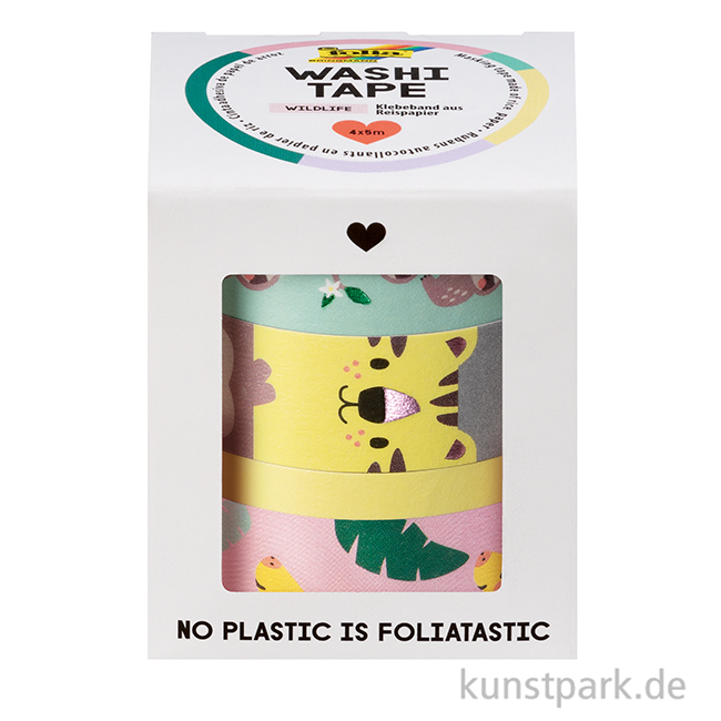 Artikelbild 3 des Artikels “Washi-Tape Set - WILDLIFE, Hotfoil, 4 Rollen, je 5 m “